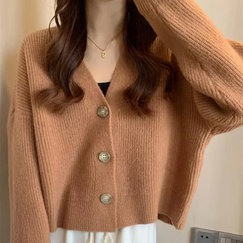 Vertvie - Vertvie Femme Cardigan Long En Tricot Veste Ouvert Épais