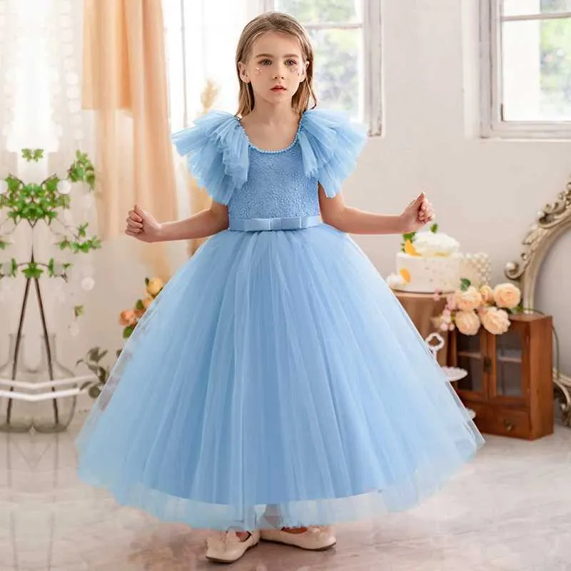 Kids Bridesmaid Dress O-neck Lace Formal Gown for Girls Wedding and Party  from Dhgate Christening dresses - price 11.11