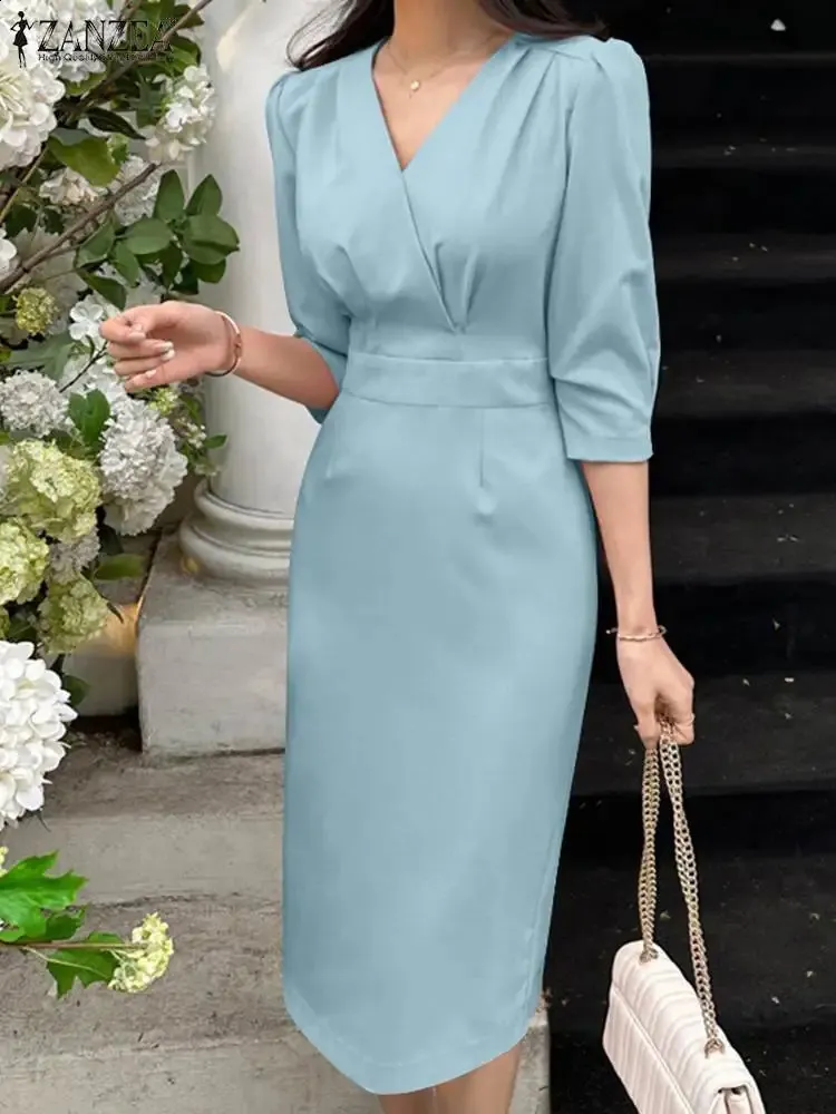 Black Dress Bodycon Dresses For Work Elegant Midi Dress: Summer V-Neck Bodycon With 3/4 Sleeves Shop Now! From Dhgate Work Dresses Price Black Dress Bodycon Dresses For Work Elegant Midi Dress: Summer V-Neck Bodycon With 3/4 Sleeves Shop Now! From Dhgate Work Dresses Price