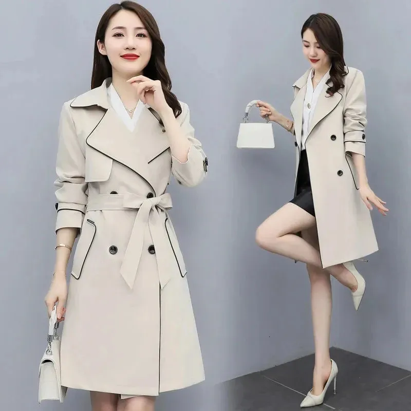 Manteau D'hiver Long Pour Femme - Laine, Double Boutonnage, Coupe Ajustée - Élégant Et Chaud