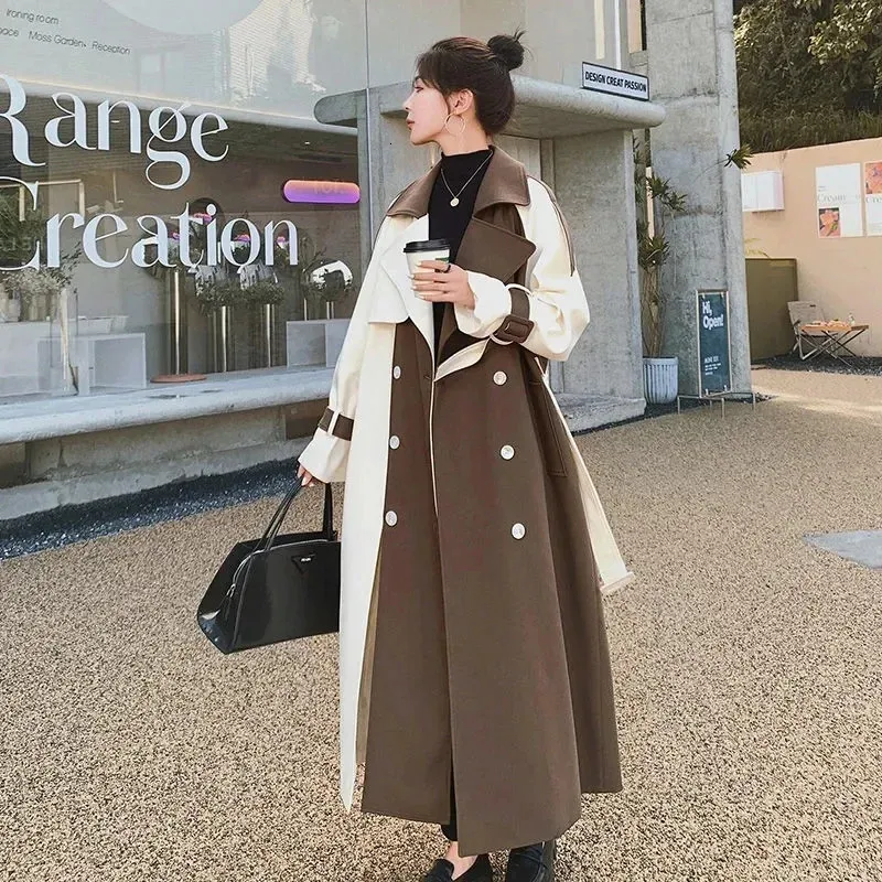 Mid-Length Windbreaker Trench Coat - Classic British Style