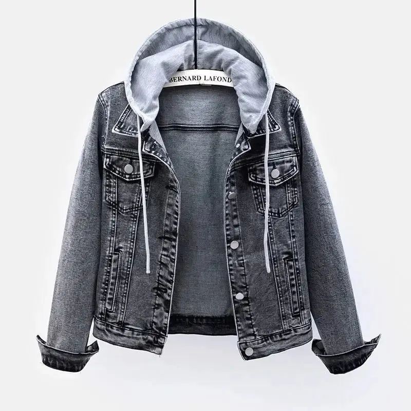 最安 読み方 Korean Autumn Slimming - Women for jacket denim Denim Style Clothing