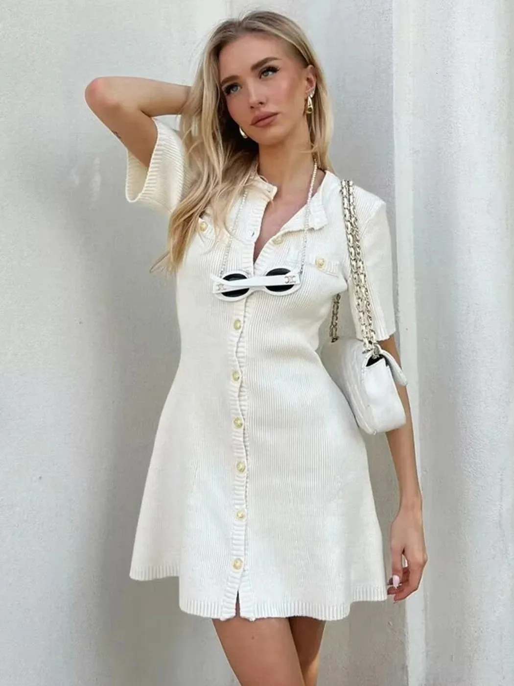 knitted dress online Cables sweater dress in Cashmere Women greige