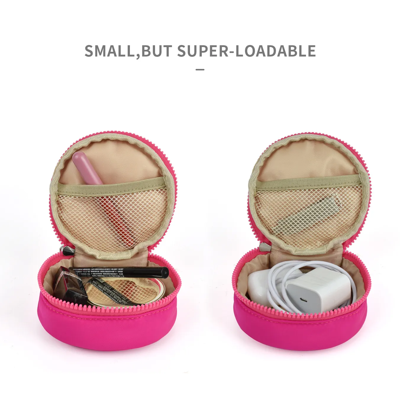 20243D Round Bag Pendant Mini Women's Makeup Storage Bag