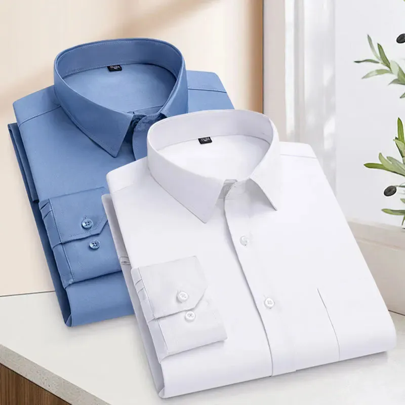 Stretch Anti-Wrinkle Men's Long Sleeve White Dress Shirt Slim Fit Acetate Pocket for School and Daily Use from Dhgate Men's Casual Shirts - price 31.59 Stretch Anti-Wrinkle Men's Long Sleeve White Dress Shirt Slim Fit Acetate Pocket for School and Daily Use from Dhgate Men's Casual Shirts - price 31.59