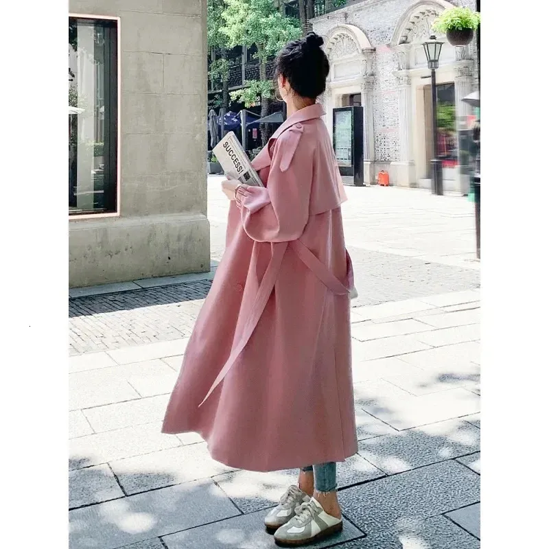muguet rose midi trench coat ダークベージュ Sandro_SFPOU00695-13_F_1.jpg
