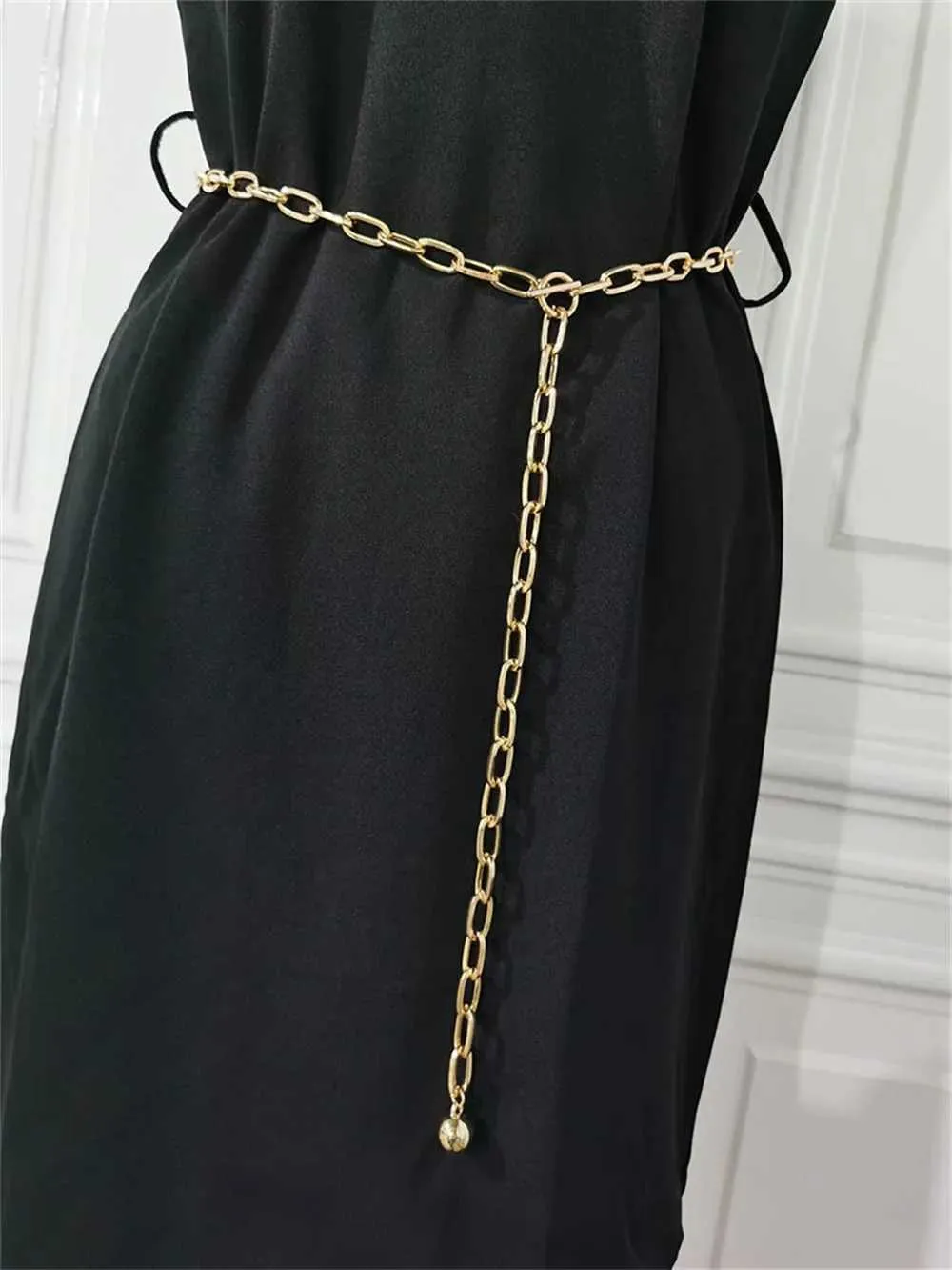 knee length dresses for ladies CHARMS CHAIN BELT main image 1