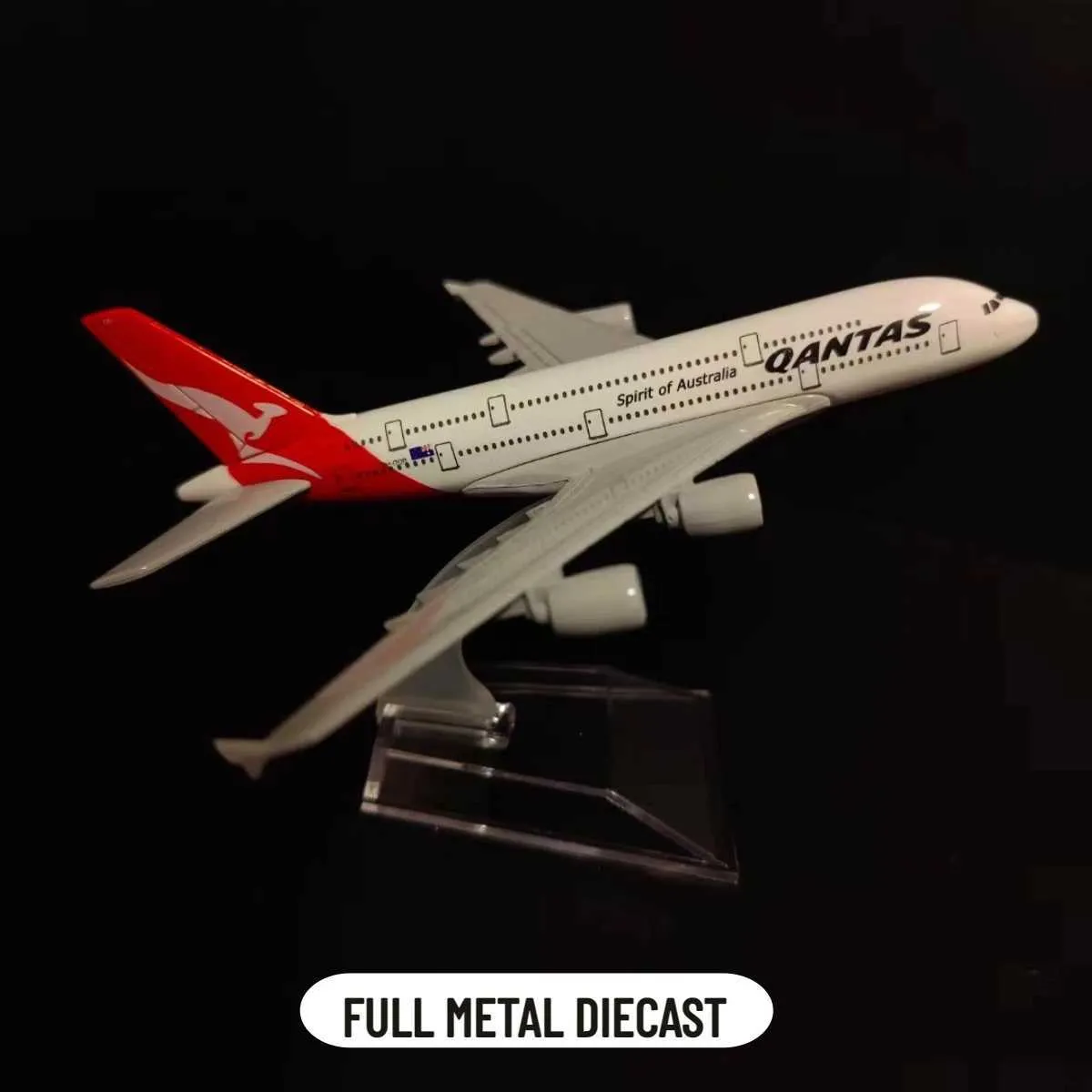 1:400 Scale Diecast Qantas A380 Plane Model Toy Perfect Home Or Office ...