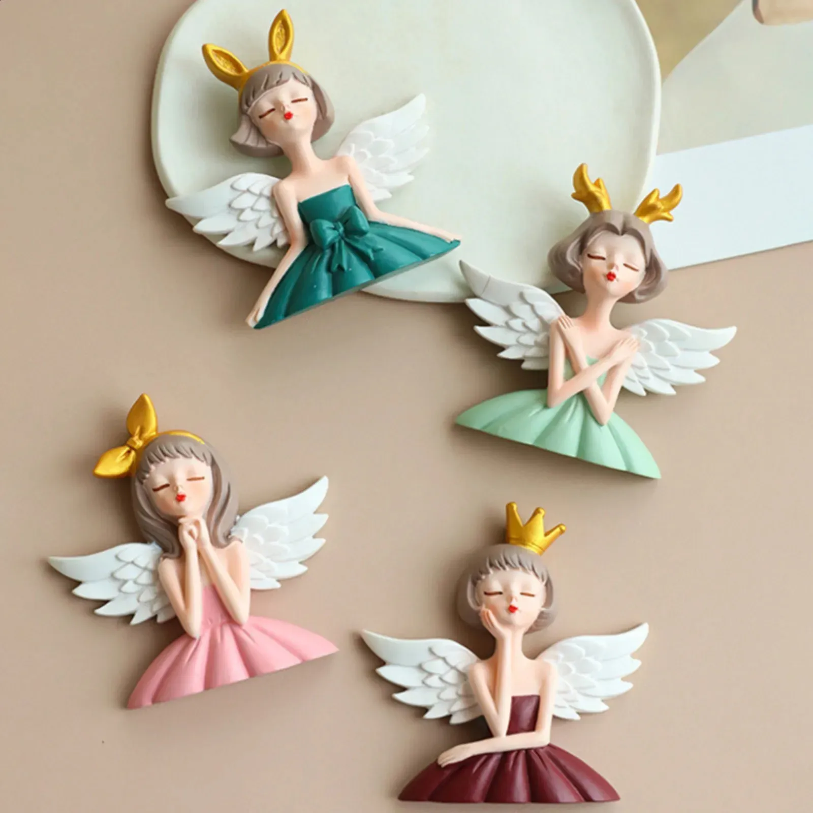 Wall Stickers 3D: Cute Angel Girl Resin Switch Stickers, Decorative ...