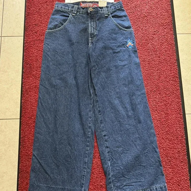 JNCOメンズバギージーンズY2Kカーゴストリートウェア特大デニム