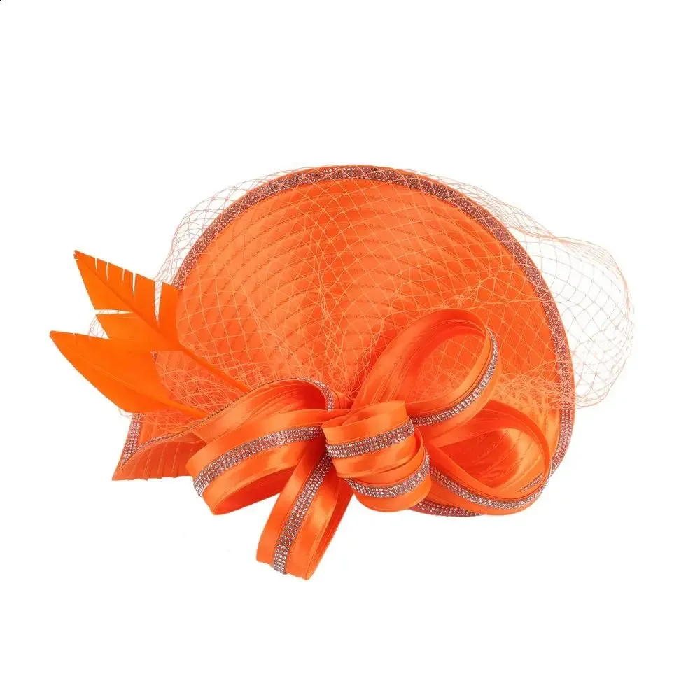 Elegant Feather Derby Hat - Lightweight Church & Tea Party  display picture 1