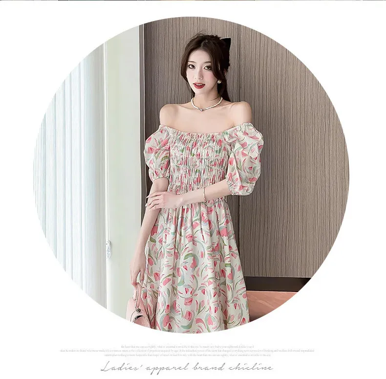 新品！hibinitiワンピースsquare neck summer dress LXXWMxBH Summer Mini Dresses for Women 2024 Solid Color Neck
