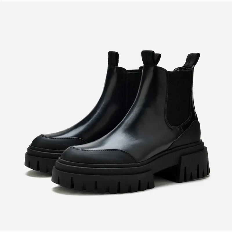 Women's Knitted Ankle Boots Platform Winter Shoes For Autumn_voghion.com