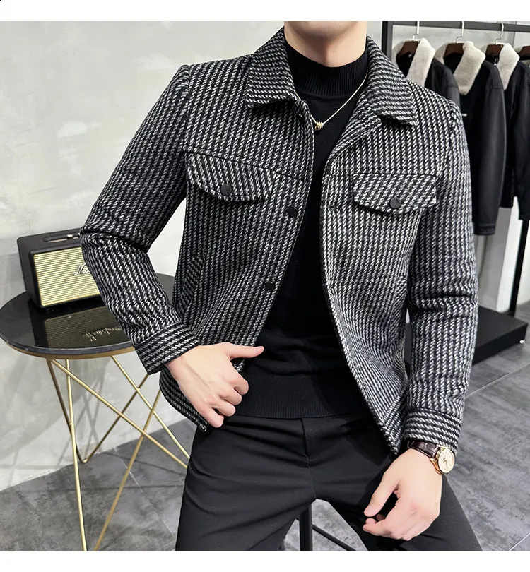MEN´S WOOL PILE ROUND COLLAR JACKET 44