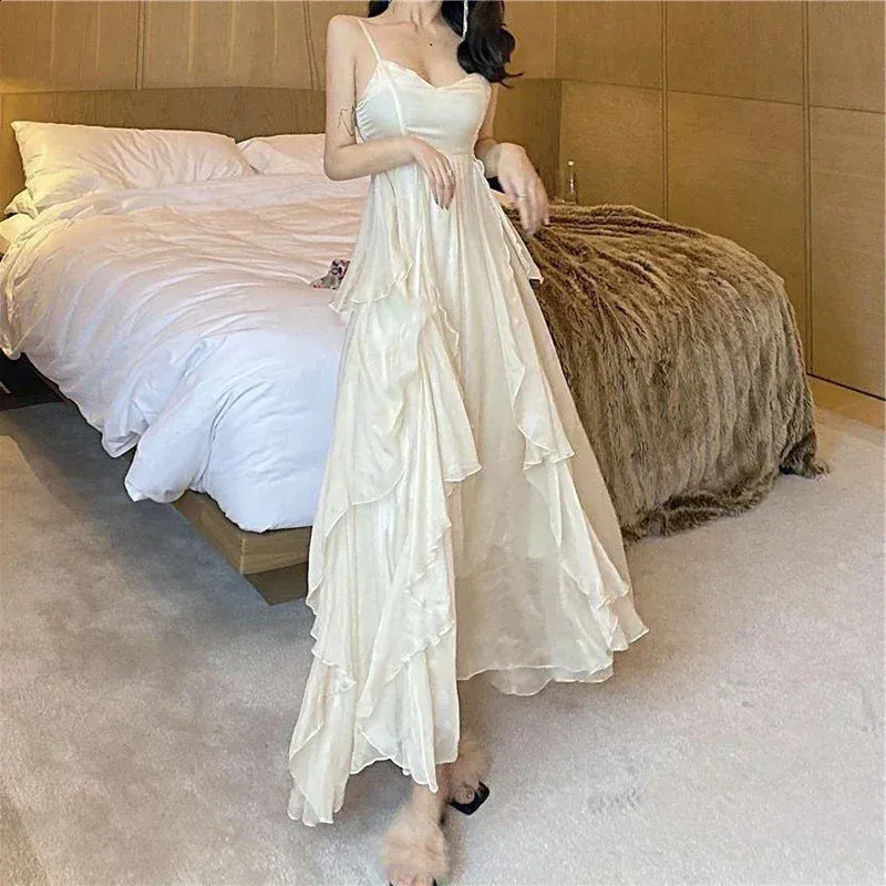Summer Women Long Dress Suspender Ruffles Chiffon... From Charm_clothes, $32.76 | DHgate.Com Summer Women Long Dress Suspender Ruffles Chiffon... From Charm_clothes, $32.76 | DHgate.Com