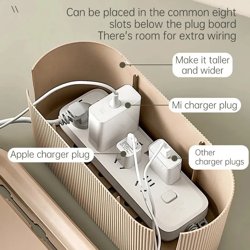 Nordic Plug Board Storage Box Cable And Wire Manager Shell Socket Wireless WiFi Router Bracelet Desktop Data Bracket_voghion.com