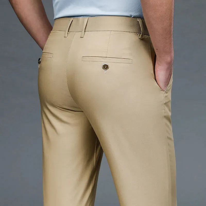 Mens Elastic Straight Fit Dress Trousers  Casual &... From Eshinestore,  $22.33 | DHgate.Com