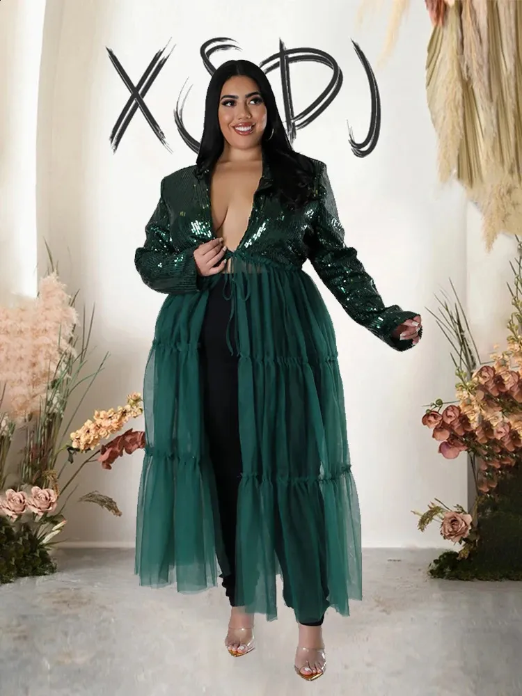 long sleeve sequin top dress THE SPARKLY SEQUIN WRAP DRESS IN HUNTER GREEN BY SARAH TRIPP X PINK DE Pink Desert