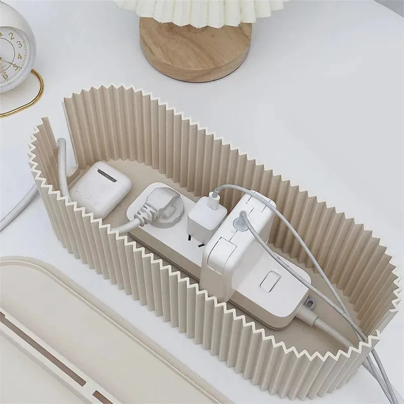 Nordic Plug Board Storage Box Cable And Wire Manager Shell Socket Wireless WiFi Router Bracelet Desktop Data Bracket_voghion.com
