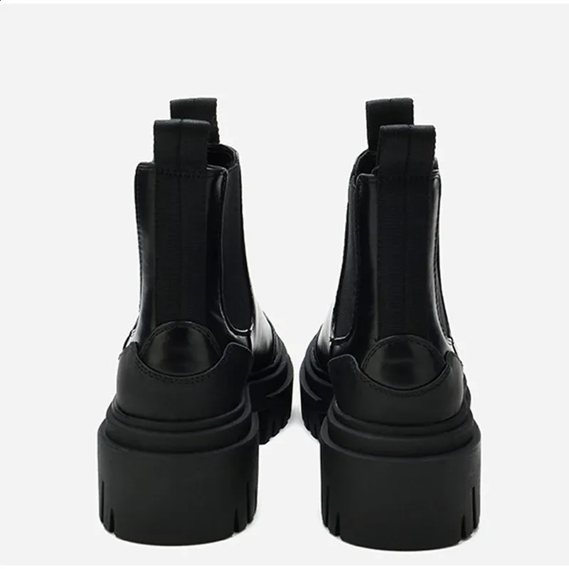 Women's Knitted Ankle Boots Platform Winter Shoes For Autumn_voghion.com