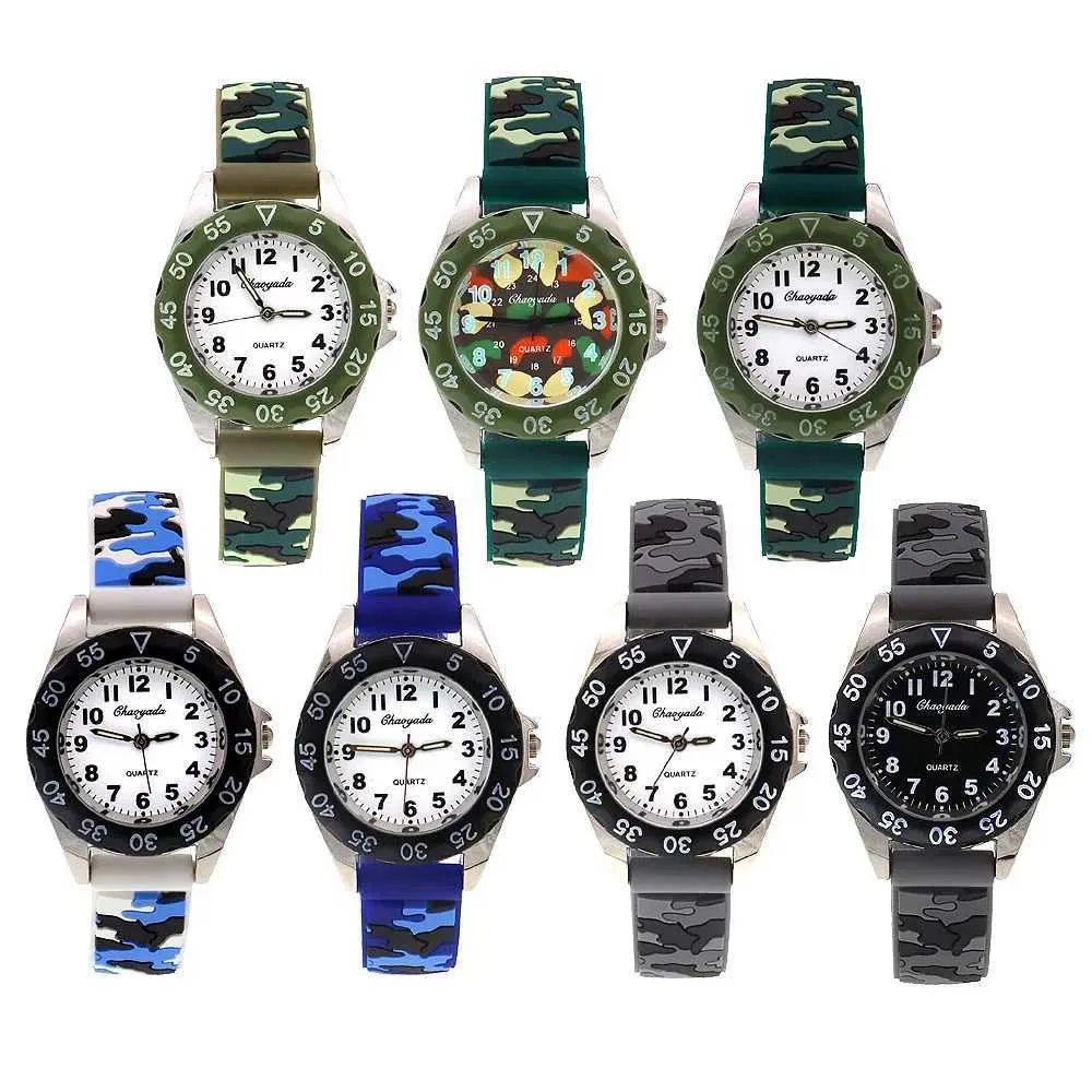 Chaoyada Military Camouflage Strap Kids Watch Silicone Quartz Wristwatches For Boys And Girls Perfect Birthday Gift For Students Y240809 From Time brocade1 2.76 DHgate.Com