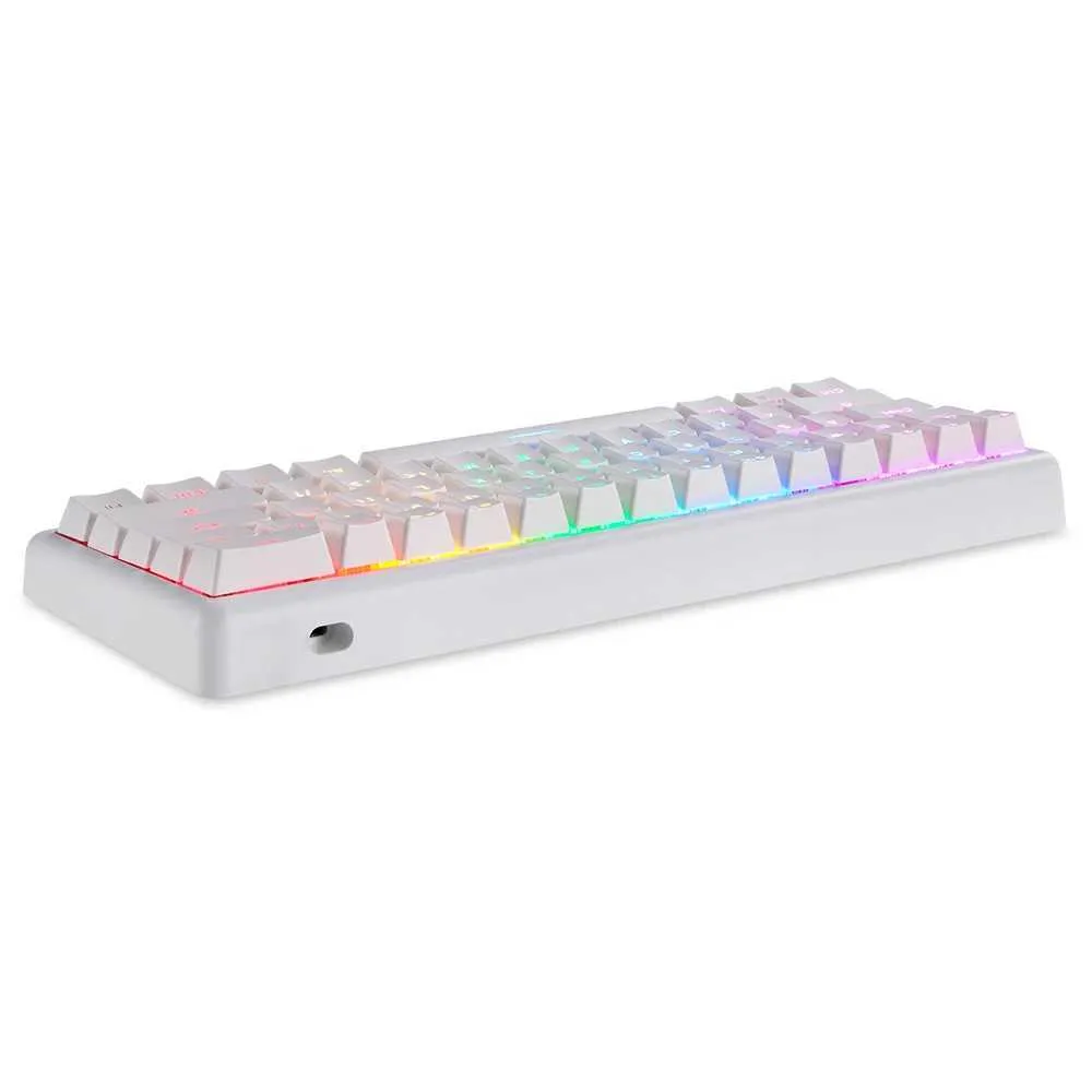 Compact 61-Key RGB Gaming Keyboard: Wireless, Mechanical