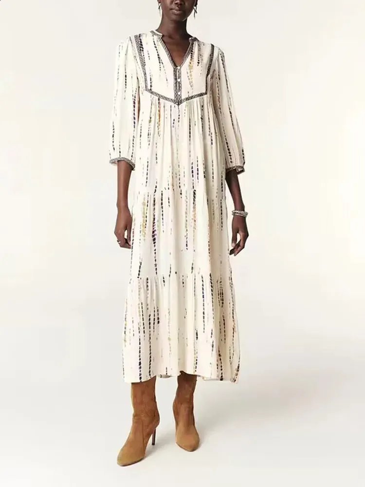 knee length dresses for ladies Leanne Three-Quarter Sleeve Maxi Dress – Britney main image 0