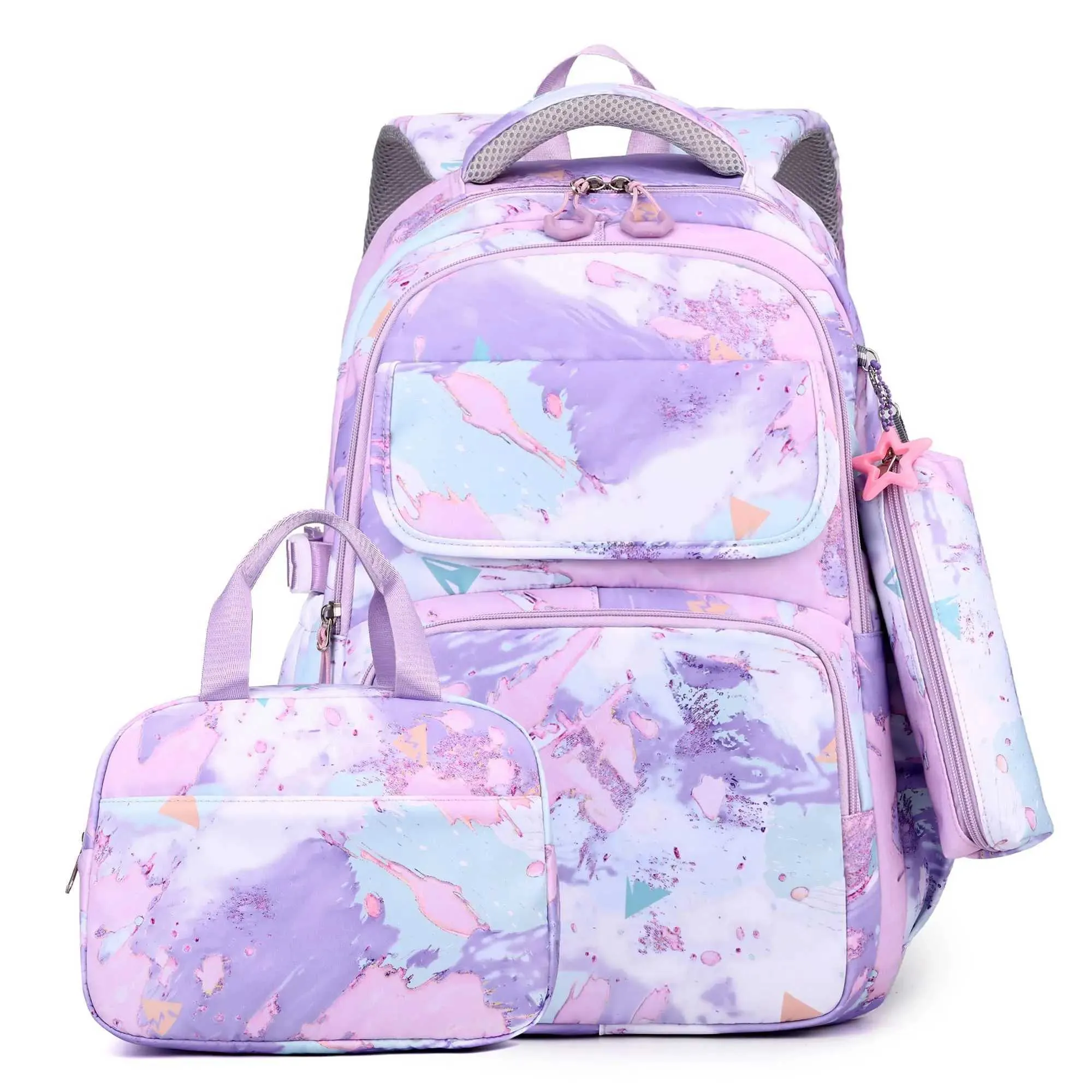 Girls School Backpack Set Lightweight Kids Backpack With Lunch Bag And ...