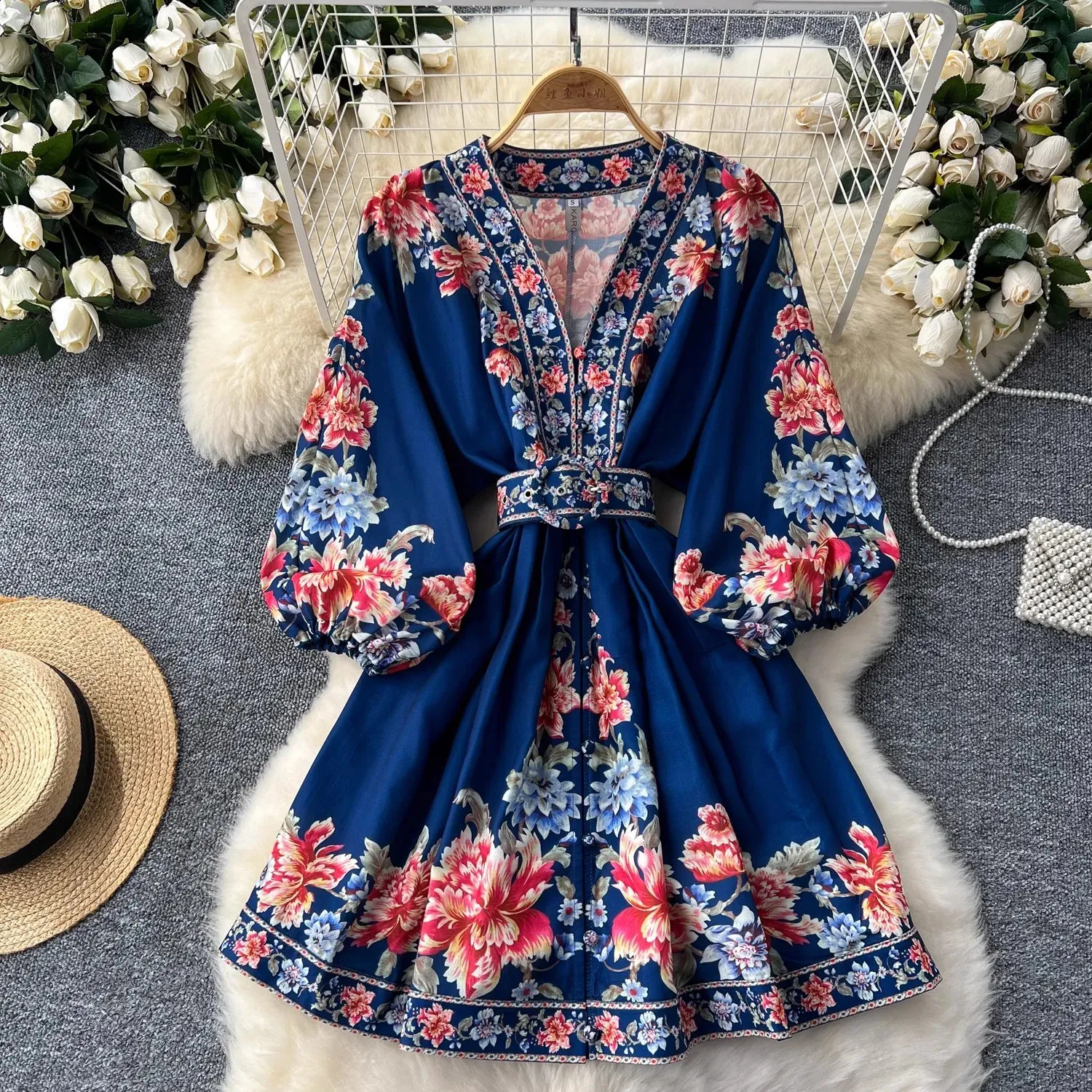 Autumn Floral Short Chiffon Dress Women V Neck Short Sleeve Single Breasted Belt Beach Mini Vestidos from Dhgate Basic & Casual Dresses - price 64.06 Autumn Floral Short Chiffon Dress Women V Neck Short Sleeve Single Breasted Belt Beach Mini Vestidos from Dhgate Basic & Casual Dresses - price 64.06