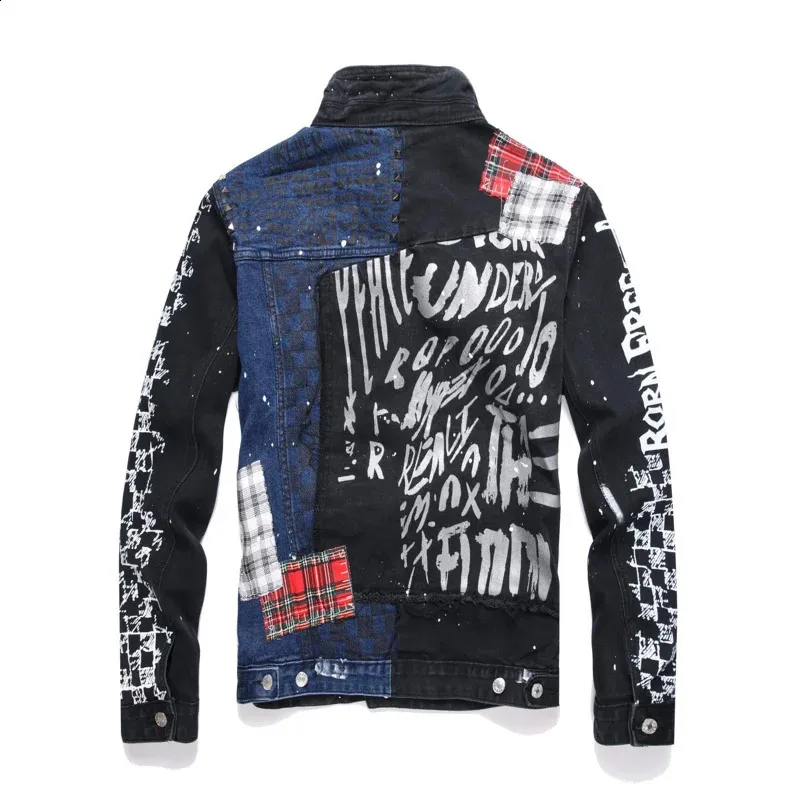 High-End Men's denim jean jacket with Personalized High-End Men's denim jean jacket with Personalized