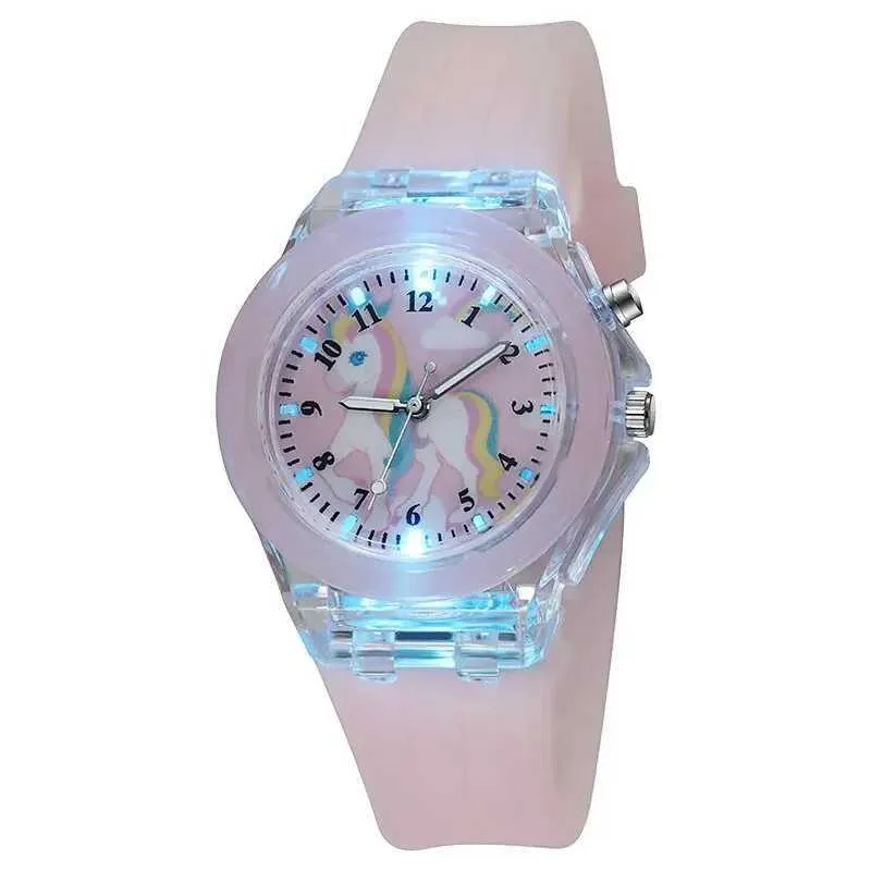 Cute Unicorn Kids Watch Glow in the Dark Cartoon Watch for Girls,  Easy-Read Digital Clock, Soft Silicone Band, Perfect First Watch!