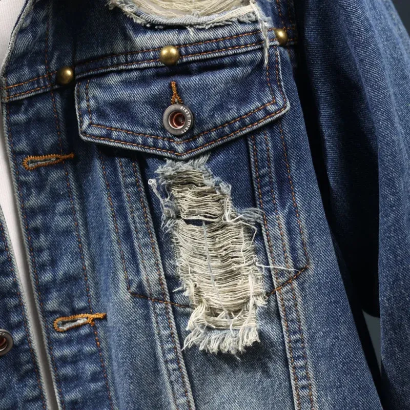 Mens Trendy Old Denim Denim Jacket Men Style With Open Mens Trendy Old Denim Denim Jacket Men Style With Open