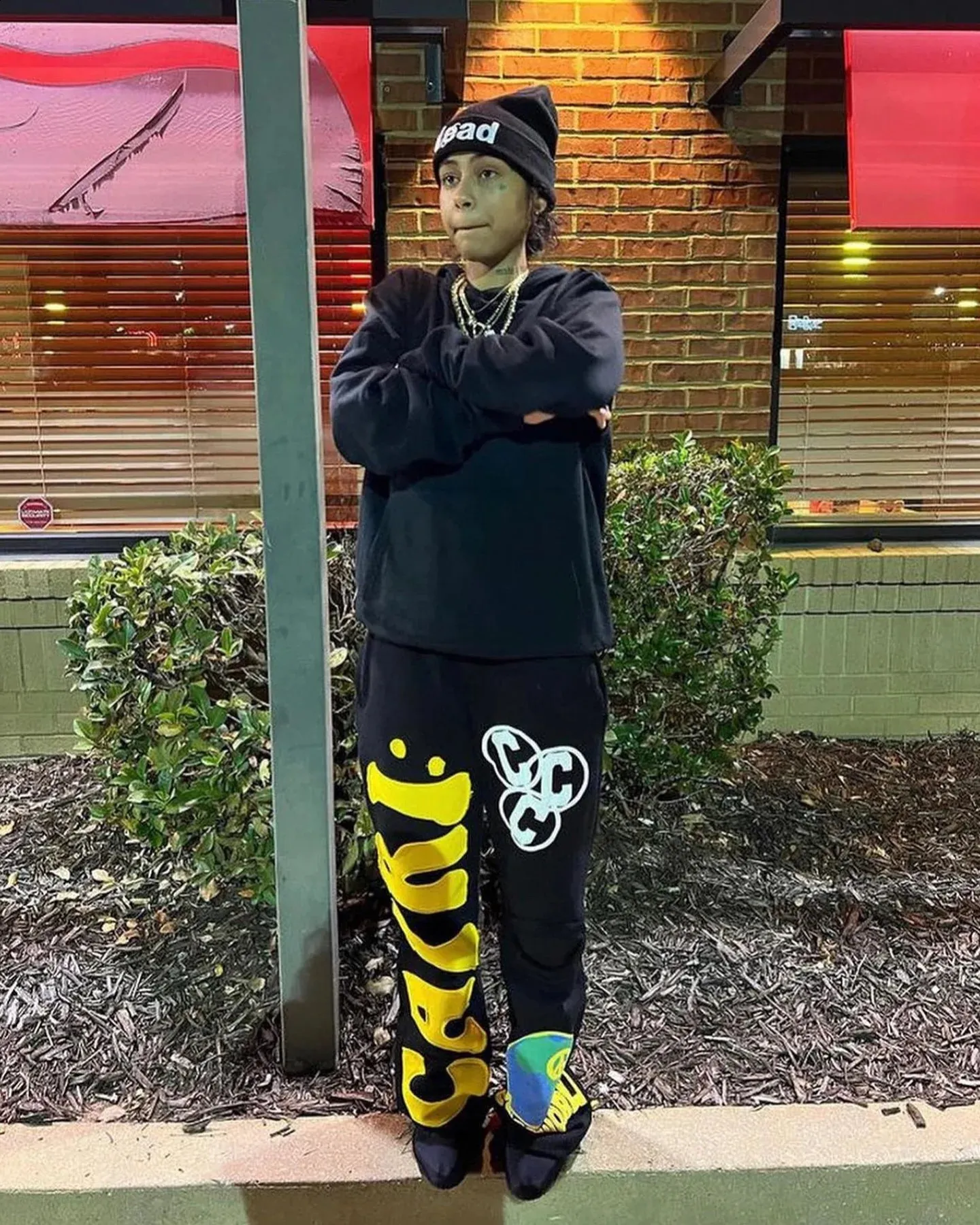 ゆ*ち様 ノ*ブ様 DIESEL ダークグレー ヴィンテージ トレーナー ズボン Men's Track pants with embroidered D patch | Black | Diesel