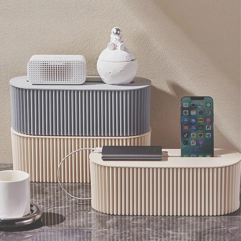 Nordic Plug Board Storage Box Cable And Wire Manager Shell Socket Wireless WiFi Router Bracelet Desktop Data Bracket_voghion.com