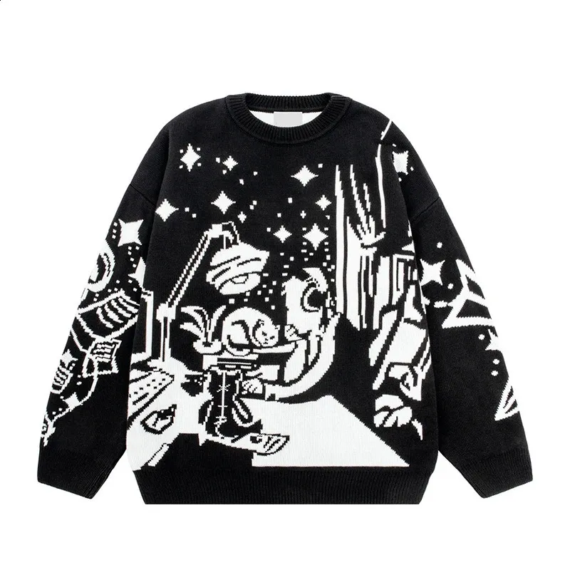 Vintage Y2K Goth Sweater: Hip Hop Streetwear Pullover - Shop Now