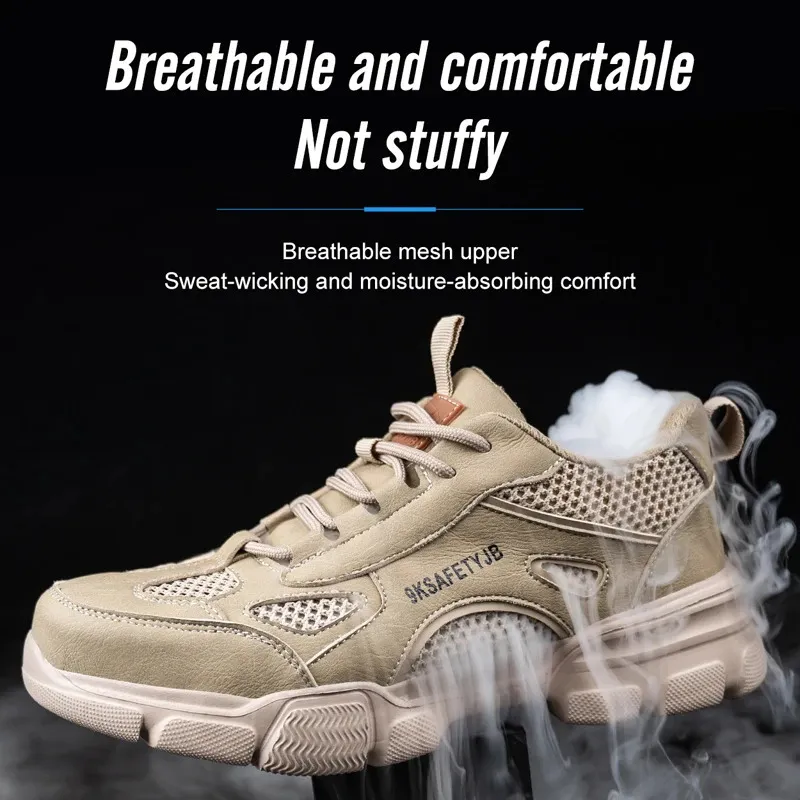Unisex Work Sneakers Indestructible Safety Boots Women Men Steel Toe Shoes Sport Style 240822_voghion.com