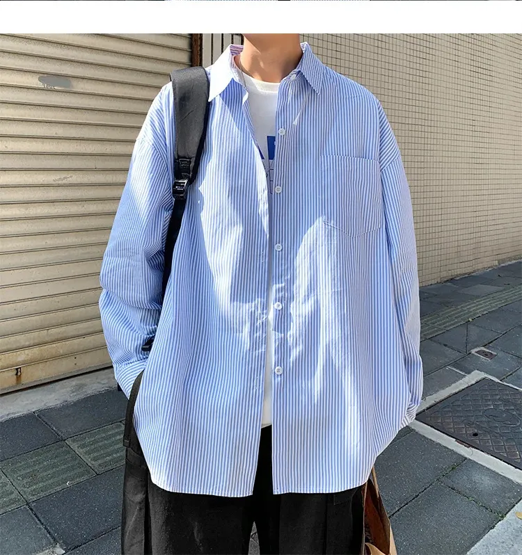 DHgate.com:Korean Mens Shirt: Premium Cotton Long Sleeve