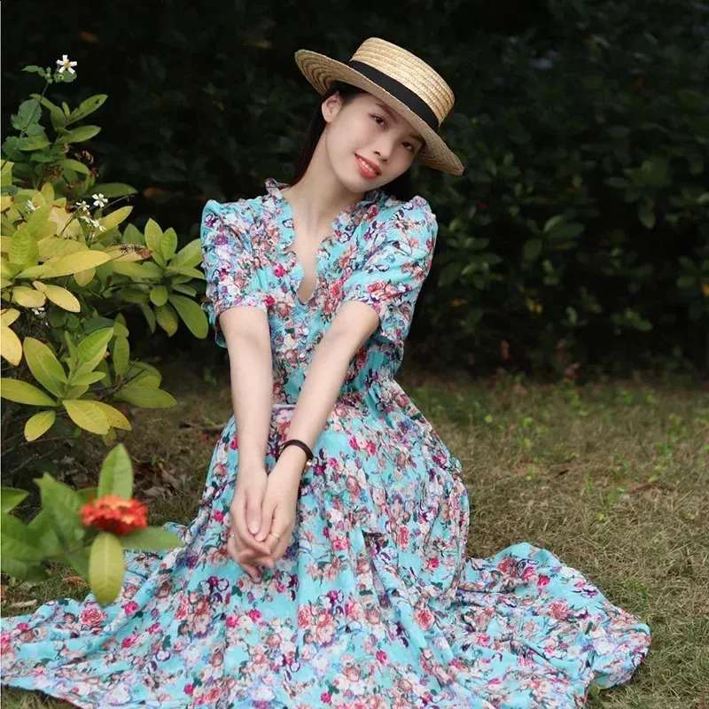 Floral Beach Skirt for Plus Size Women Oversized Long Skirt for 200 240 Pounds Perfect for Beach Vacations