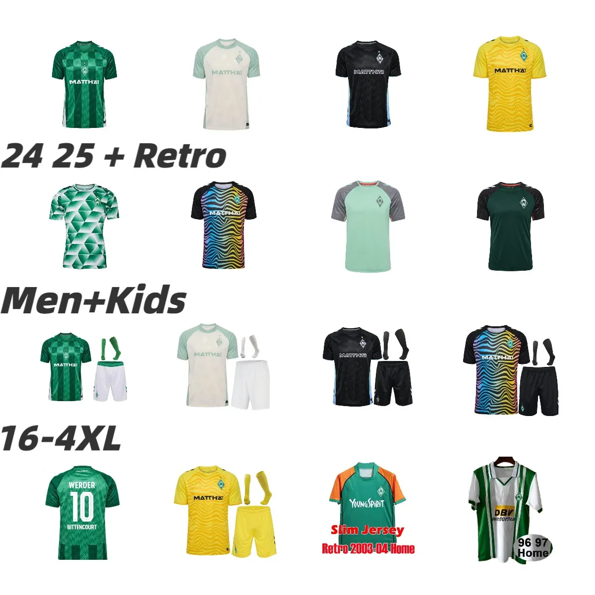 Men's 125-Year Anniversary Werder Bremen Soccer Jersey Kit Set