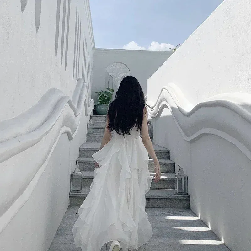 Summer Women Long Dress Suspender Ruffles Chiffon... From Charm_clothes, $32.76 | DHgate.Com Summer Women Long Dress Suspender Ruffles Chiffon... From Charm_clothes, $32.76 | DHgate.Com