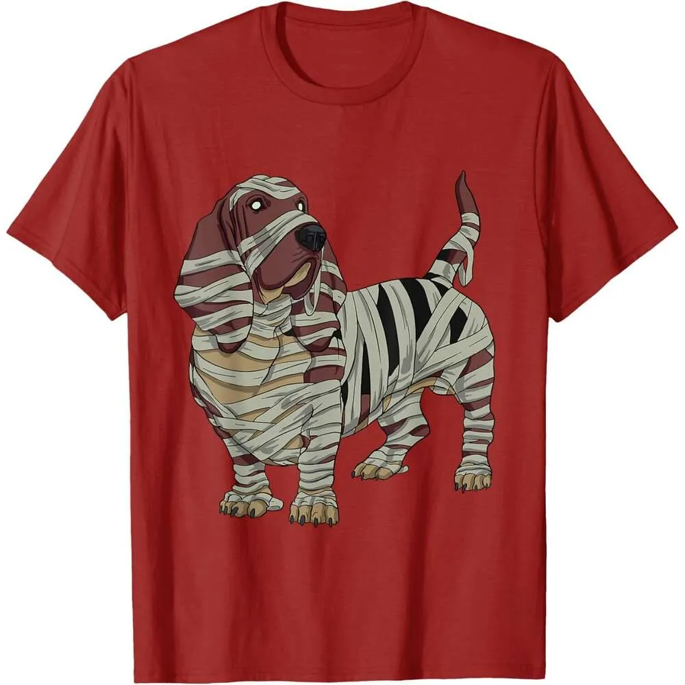 Wholesale Mens Halloween Skeleton T Shirt Mummy Basset Hound Dog Lover Graphic Tee For Casual Wear From Cloch shopping 11.78 DHgate.Com