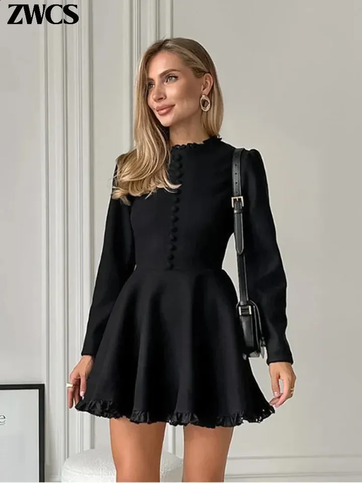 black long sleeve short prom dress Black V Neck Tulle Short Prom Dress, Cute Long Sleeve Homecoming Party Dress