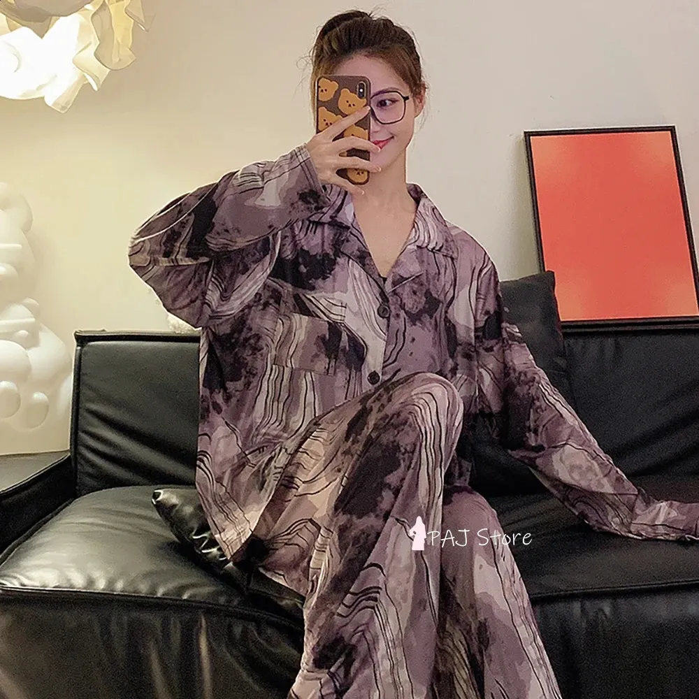Long-Sleeve Printed Maxi Shirt Dress | Nuuly