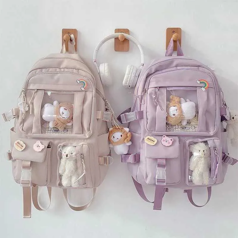 Large Capacity Multi-Pocket Nylon Backpack: Ideal for School, Travel ...
