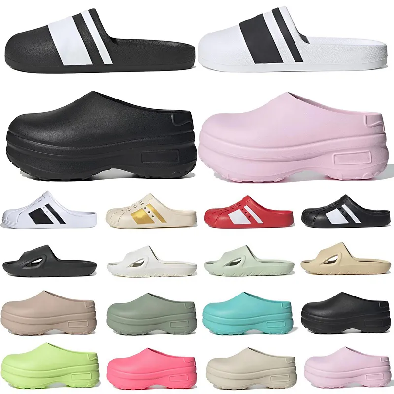 Stan Smith Mule Chef Shoes Sier Green Wonder Caupe Core Black Lucid Pink Aqua Lemon Summer Sandals Fashion Womens 45.23 DHgate
