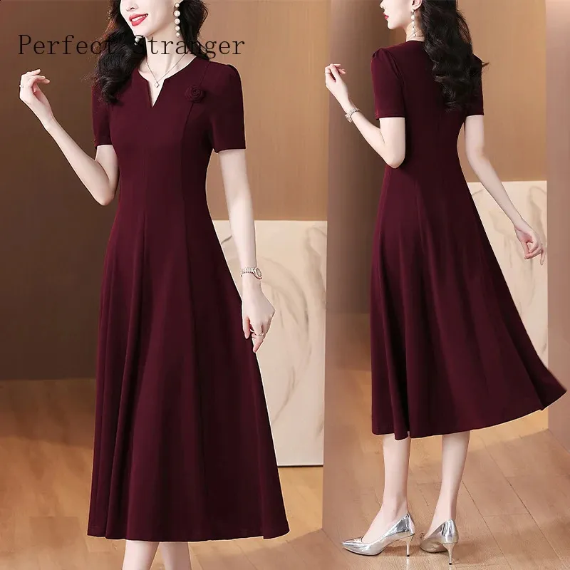 Wine Red Midi Dress - Elegant V-Neck Bodycon for Autumn/Winter. Shop Now!  from Dhgate Work Dresses - price 71.49
