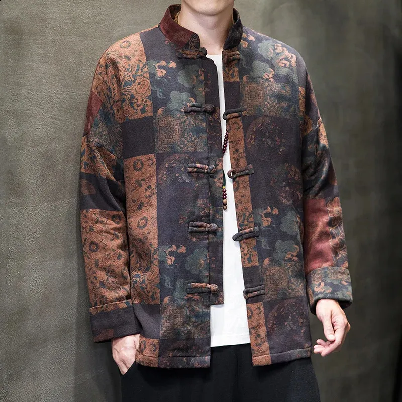 Ropa Tradicional China Hombres: Chaqueta De Mezcla De Algodón