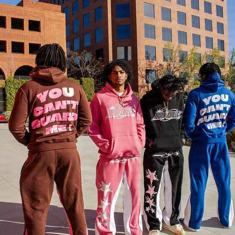 Gothic Mens Winter Tracksuit Set - Hooded Sweatshirt & Sweatpants