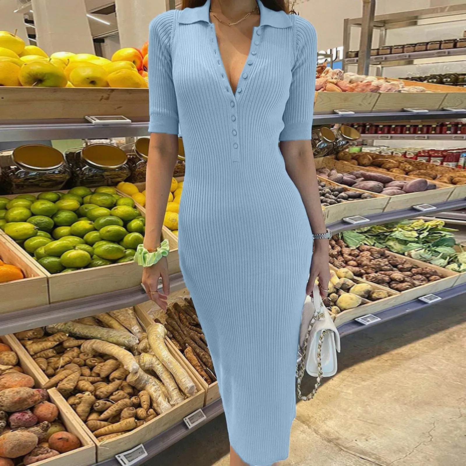 knee length a line dresses for women A-line Spaghettti Straps Satin Knee Length Dress main image 0