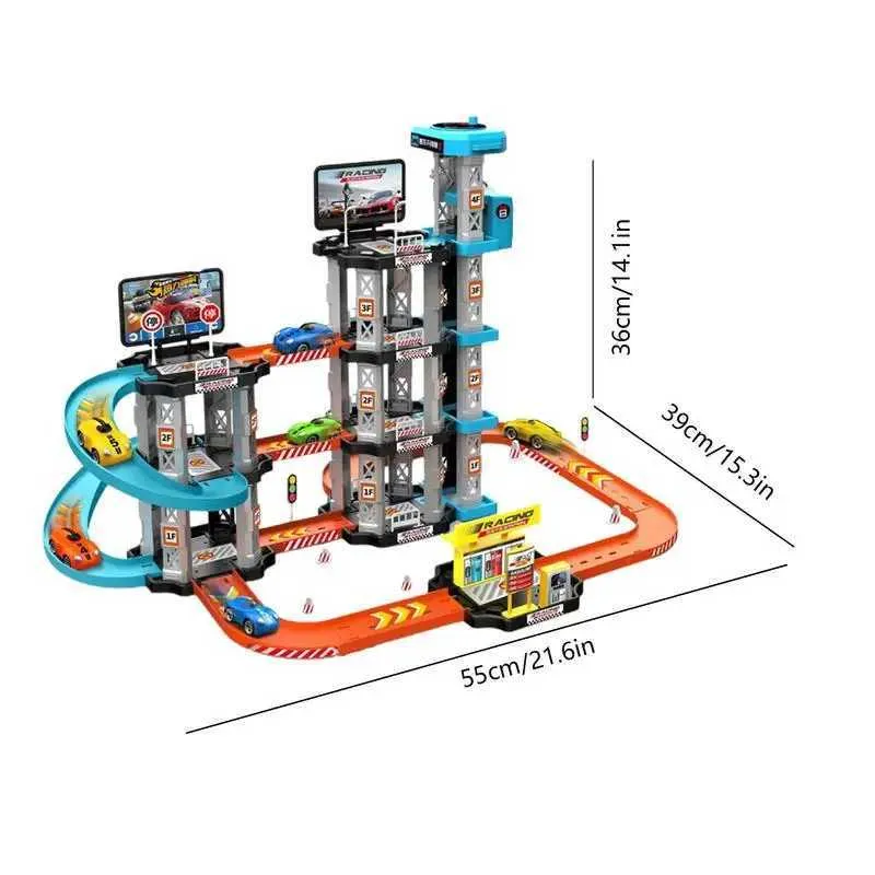 Set Garage Parcheggio Giocattolo Con Rampa - Pista Per Macchinine, Educativo E Interattivo Per Bambini